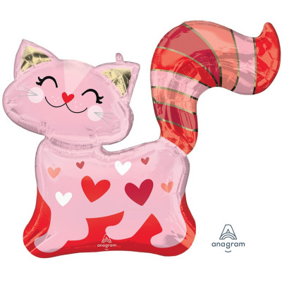 Кошка с сердечками / 78х66см / AN